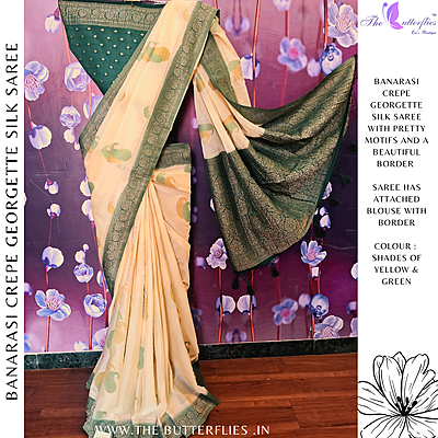 BANARASI CREPE GEORGETTE SILK SAREE  SFHSCRE24603