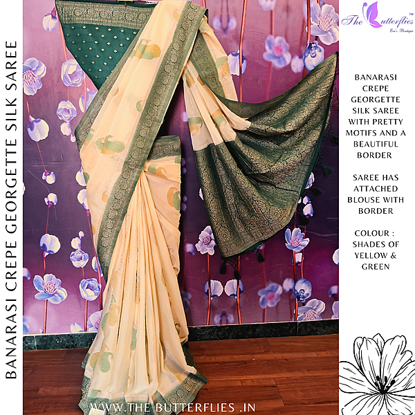 BANARASI CREPE GEORGETTE SILK SAREE  SFHSCRE24603