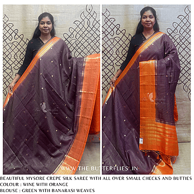 CREPE SILK SAREE NISSCRE24672