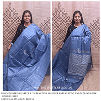 FANCY TUSSER SILK SAREE SFHSTUS24632