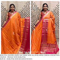 CREPE SILK SAREE NISSCRE24700