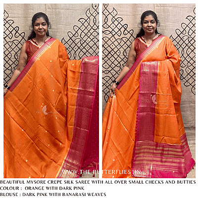 CREPE SILK SAREE NISSCRE24700