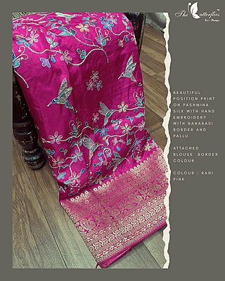 PASHMINA SILK SAREE  RJASPMS24870