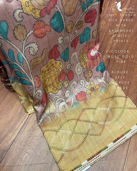 SOFT TUSSER SILK SAREE KHFSTUS25015 SOFT TUSSER SILK SAREE KHFSTUS25015