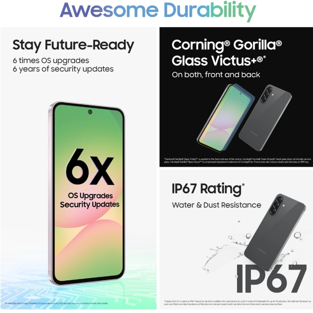 Samsung Galaxy A56 5G (Awesome Graphite, 256 GB) (12 GB RAM)