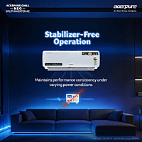Acerpure Chill Neo 1.5 Ton 3 Star 5100W AC5IPG61.5TN3W51W Inverter Split AC (2026 Model) | Energy Efficient 7-in-1 Convertible |Cools at 58°C |Ice Blast | 4 Ways swing | Copper Condenser