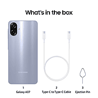 Samsung Galaxy A07 4G Smartphone (Light Voilet, 4GB RAM, 64GB Storage)