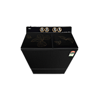 12 KG Washing Machine with Roller Jet Pulsator+, Wind Jet Dry+ , Dual Spin Shower, Onyx Black, 5 Star