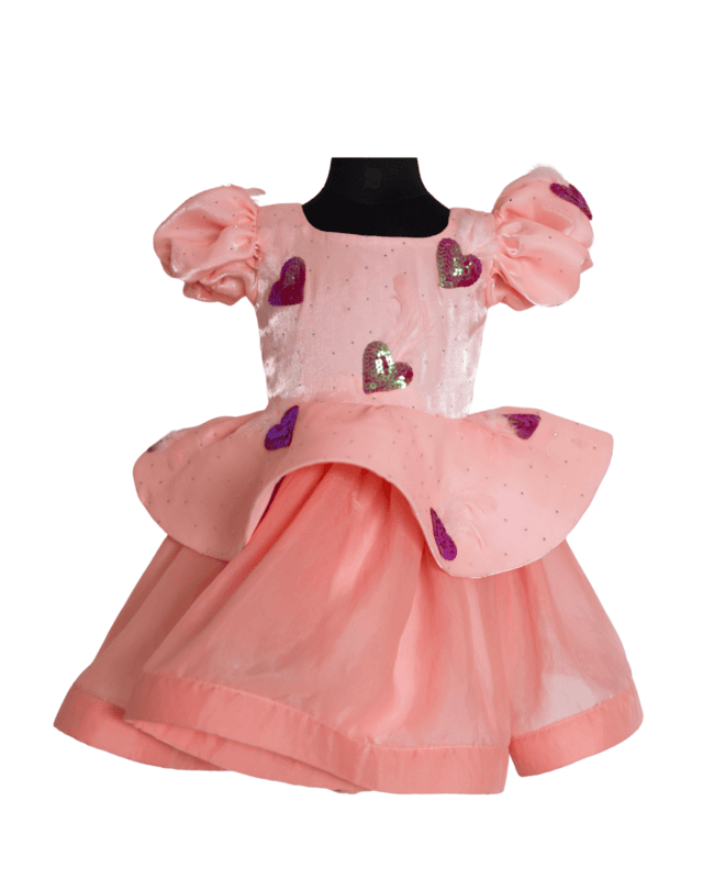 Peachy Heart Princess Dress