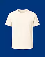 Unisex Off-White Plain Crew Neck Tee