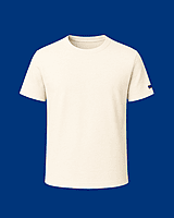 Unisex Off-White Plain Crew Neck Tee