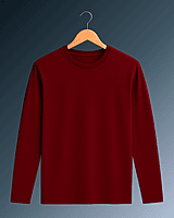 Unisex Maroon Full Sleeve Tee