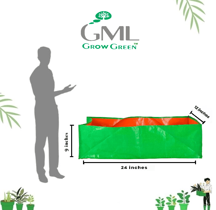 Rectangular HDPE Grow Bag 24x12x9 Inch , Pack of 1