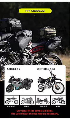 Rhinowalk Waterproof Motorcycle Pannier Side Bag 18/28/48L - Pair/Rackless Rhinowalk Waterproof Motorcycle Pannier Side Bag 18/28/48L - Pair/Rackless