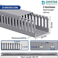 45mm X 25mm X 100cm PVC FRLS Cable Tray