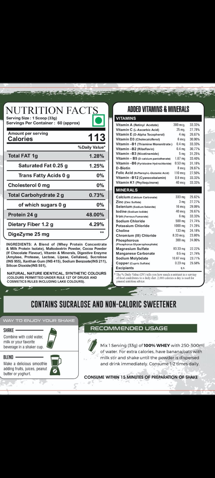 War Choice Nutrition 100% Whey 2kg