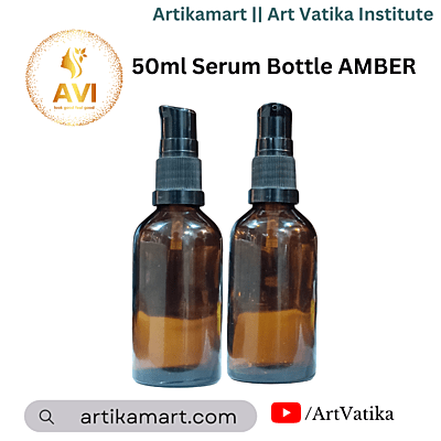 50 ml Serum Bottle AMBER Brown 18mm NECK 50 ml Serum Bottle AMBER Brown 18mm NECK