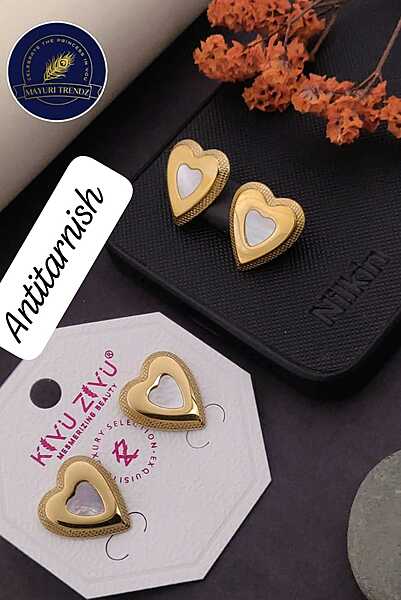 Heart stud antitarnish