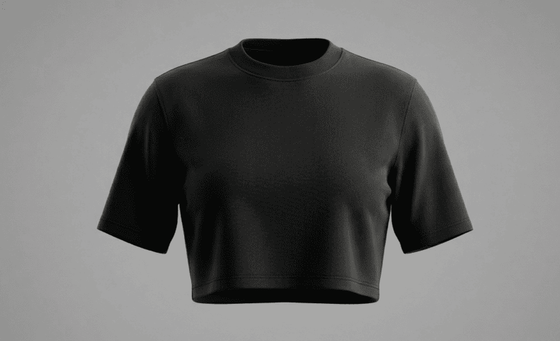 BLACK-CROP TOP