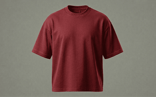 MAROON-FRENCH TERRY-OVERSIZED-T