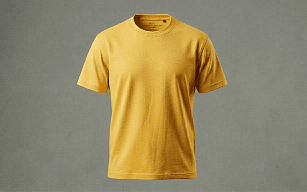Yellow Regular Fit Cotton T-Shirt by Mirror U