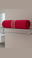 Cotton Stripe Towel Red
