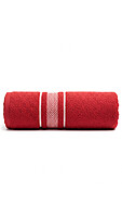 Cotton Stripe Towel Red