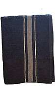 Cotton Stripe Towel Black