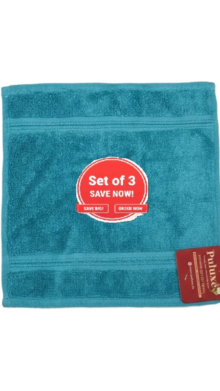 Blue Zero Twist Face Towel