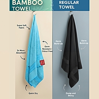 Bamboo Bath Towel Sky Blue