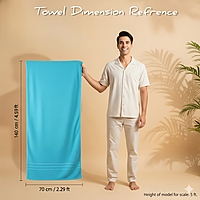 Bamboo Bath Towel Sky Blue