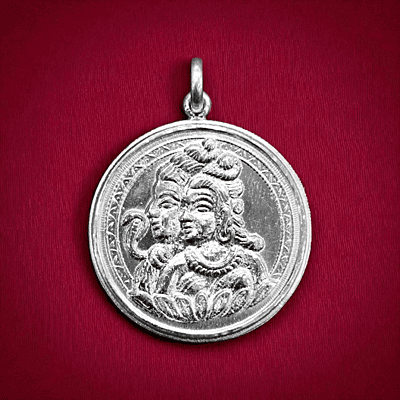 Sivaparvathi Silver Pendant | Divine Union of Power & Grace Sivaparvathi Silver Pendant | Divine Union of Power & Grace