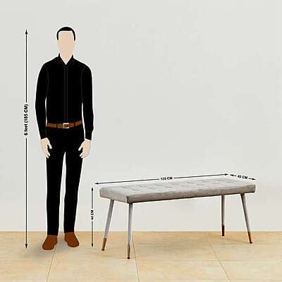 Tufted Febric Bench Tufted Febric Bench