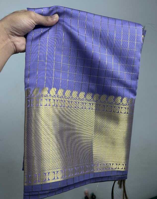 Checked saree