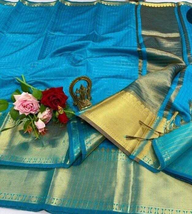 Checked saree