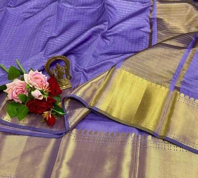 Checked saree
