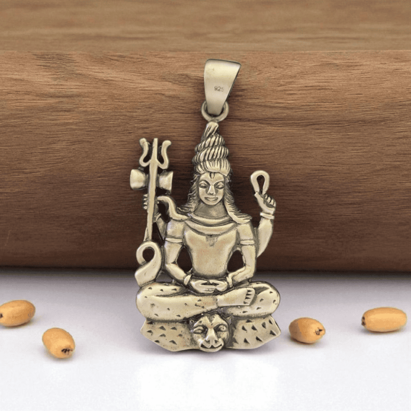Siva dhyan Silver pendant Siva dhyan Silver pendant