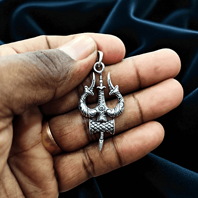Trishul Pendant 92.5 Silver | Lord Shiva Symbol | Unisex Pendant Trishul Pendant 92.5 Silver | Lord Shiva Symbol | Unisex Pendant