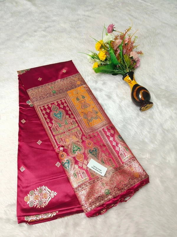 S Y BANARASI SILK MINA PLAIN D NO 105