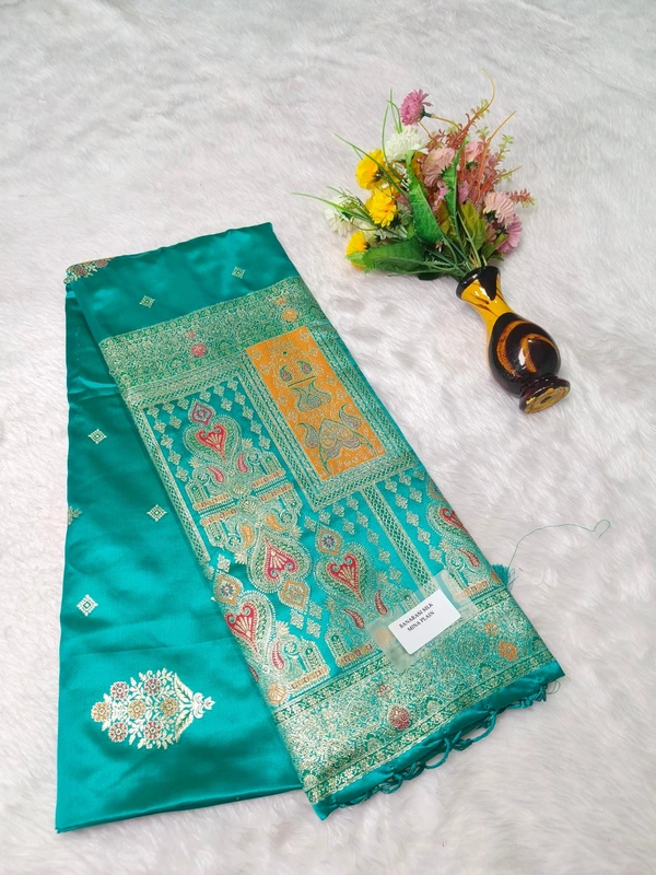 S Y BANARASI SILK MINA PLAIN D NO 105