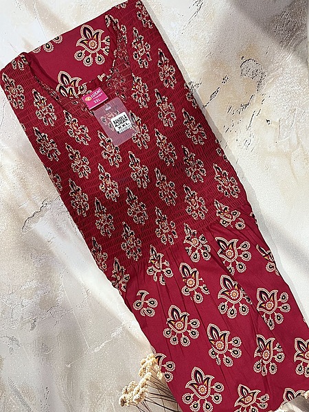 Ajrak Smoking frock Nighty #2