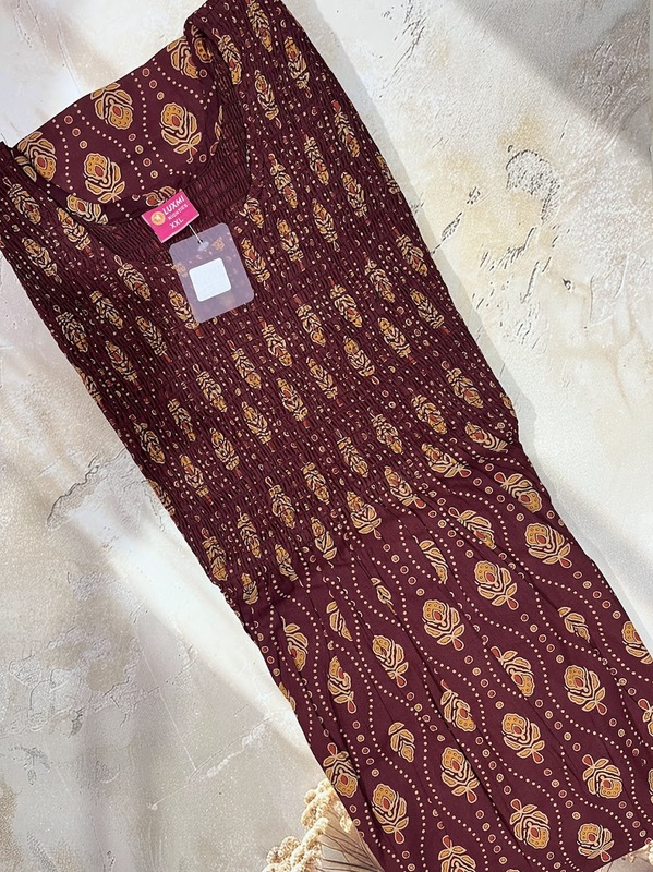 Ajrak Smoking frock Nighty #10