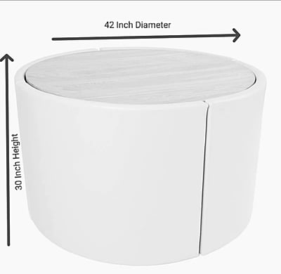 VIKINTERIO Marble Top Four Seater Space Saving Dining Table Set VIKINTERIO Marble Top Four Seater Space Saving Dining Table Set