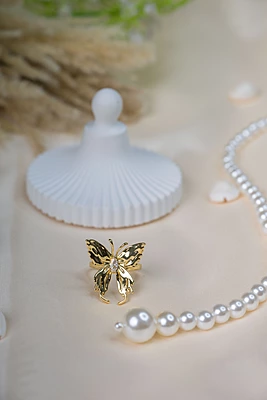 Golden Butterfly Ring