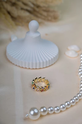 Multi Floral Ring