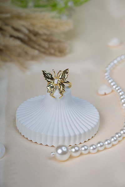 Golden Butterfly Ring
