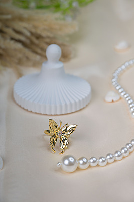Golden Butterfly Ring