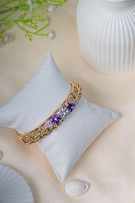 Enamel Floral Bangle