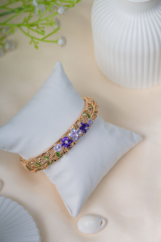 Enamel Floral Bangle