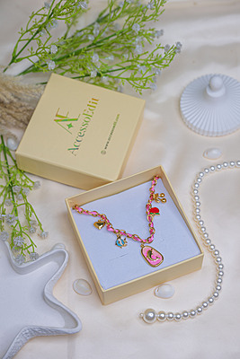 Pink Charm Necklace